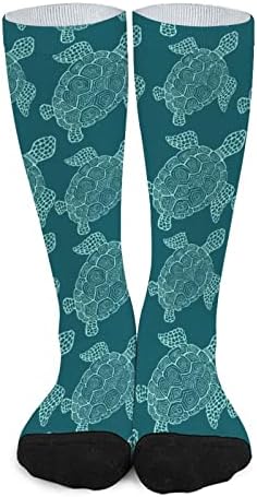 Зелена желка бои-блок чорапи спортови високи чорапи со чорапи за тинејџери возрасни