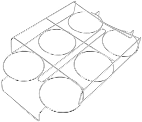 Решетка за приказ на чаша opопхкуин чаша, 6 дупки на чаша, чиста текстура, мултименска носач на транспорт од не'рѓосувачки челик за KTV