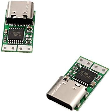Acxico 1PCS Type-C USB-C PD2.0 3.0 до DC USB Decoy Брзо полнење на активирање на анкета за полнење модул за полнење zypds ултра-мини единечна