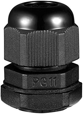 uxcell 10 Парчиња PG11 Водоотпорен Ip68 Најлон Кабел Жлезда Заеднички Прилагодливи Заклучување За 5mm-10mm Кабел Жица Со Гума