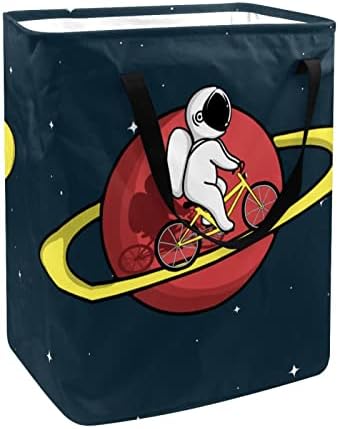 Цртан Филм Вселенска Планета Астронаут Печати Склопувачка Пречка за Перење Алишта, 60 ЛИТРИ Водоотпорни Корпи За Перење Алишта Облека Играчки
