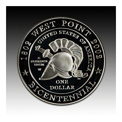 2002 W West Point Воена академија 200 -годишнина Комеморативен доказ Сребрен долар - DCAM - Gem Cameo - САД нане