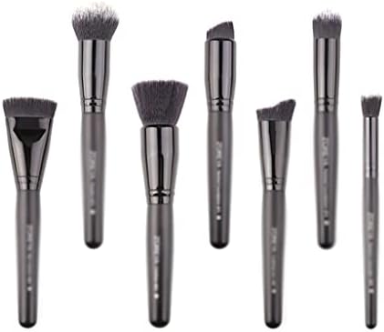 Фондација за алатки за убавина, алатки за убавина, дрвена рачка црна 7 парчиња шминка