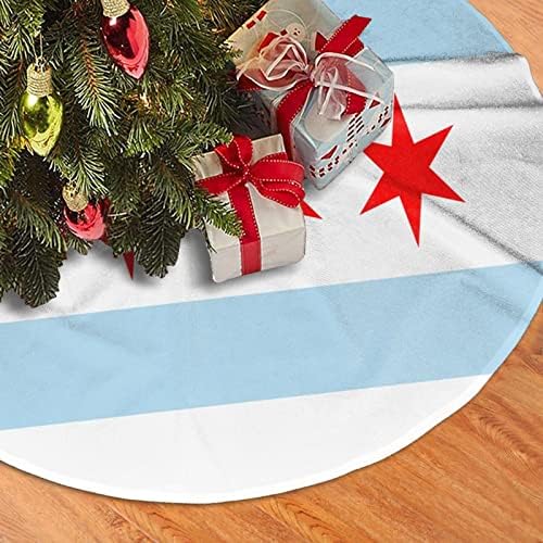 Елка Здолниште, 30-48 Инчен Чикаго Знаме Дрво Мат За Божиќ Украси Празник Партија Орнаменти