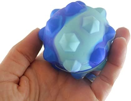 1 меур поп топка - меурчиња на меурчиња на топката стискаат до поп - силиконски притисок Puke Bubble Wrap Fidget Toy - Притиснете меурчиња за поп