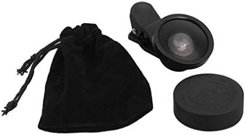 2 -во -1 Fisheye селфи фотоапарати комплет за леќи Широк агол Макро клип прицврстете црно за Verizon Samsung Galaxy J3 Mission Eclipse