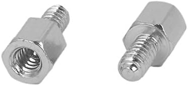 AEXIT M3X5MM+6mM машки нокти, завртки и сврзувачки елементи на женски месинг растојание хексагонален PCB STAINFOFT Орев и завртки поставува столб