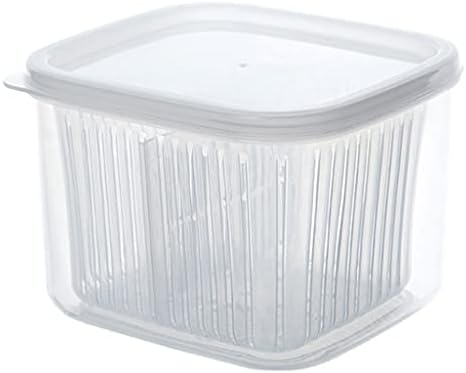 Пдгјг Кујна Пластична Кутија За Складирање, Кутија За Чување Свежина, Фрижидер, Одвод На Овошје и Зеленчук Со Капак, Кутија За Складирање