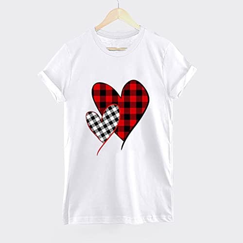 Маици за жени графички маички смешни слатки кратки ракави пад на маицата, grathубовна кошула подароци за подароци за блузи