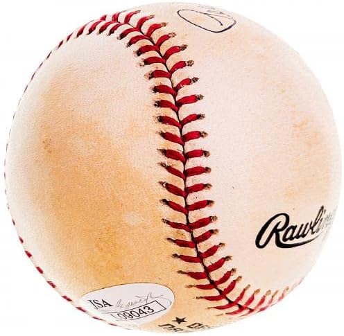 Pee Wee Reese Autographed Official NL Baseball Brooklyn Dodgers HOF 84 JSA #L09043 - Автограмски бејзбол