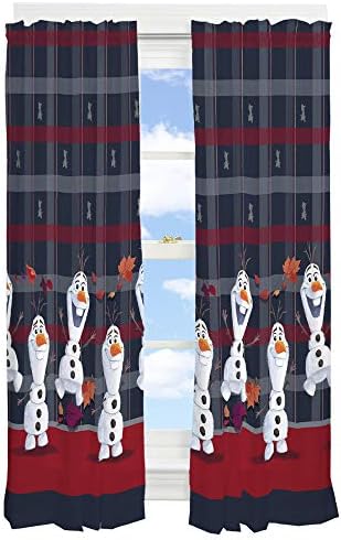 Франко Детски прозорски завеси панели драперини сет, 82 во x 63 in, Disney Frozen 2 Olaf