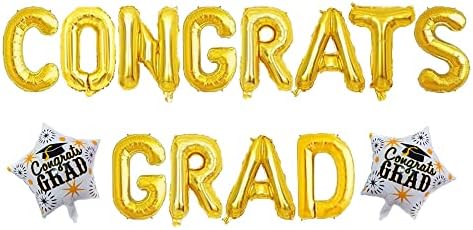 Честитки Град Балони, Злато 16 инчен Балони За Дипломирање Партија Материјали, Честитки Град Партија Украси