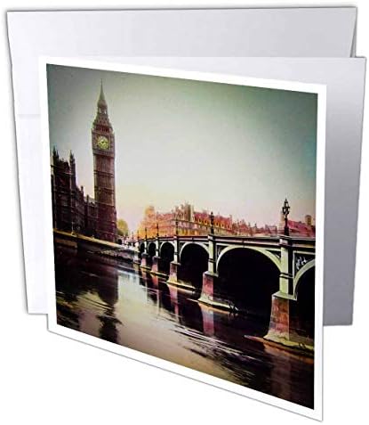 3дроза Гроздобер Магија Фенер Вестминстер Мост Биг Бен Лондон Англија 1910 - Честитка, 6 х 6, Сингл