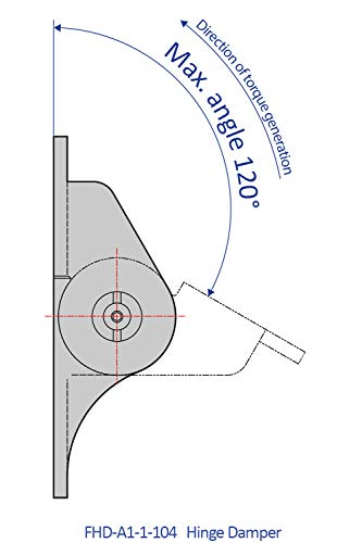 Bansbach Easylift FHD-A1-1-104 Rotary амортизери/Тип на шарки, 80 mm x 78,5 mm x 27 mm