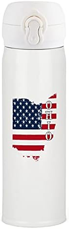 Охајо државно гроздобер американско знаме Изолиран челик од не'рѓосувачки челик изолирана чаша чаша чаша чаша чаша чаша чаша
