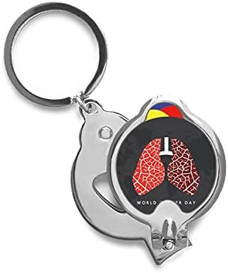 Лого на белите дробови на белите дробови, светски клипер за рак на рак, остриот нокти од не'рѓосувачки челик