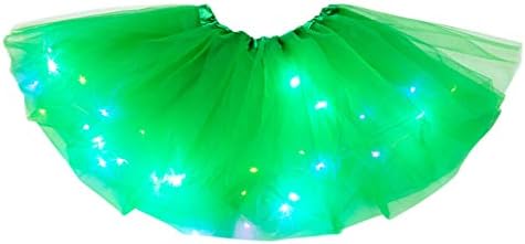 Tutus за жени возрасни женски LED LED светло светло неонски туту Туту здолниште 3 слоевито здолниште на здолниште за забави, неонски карневалски