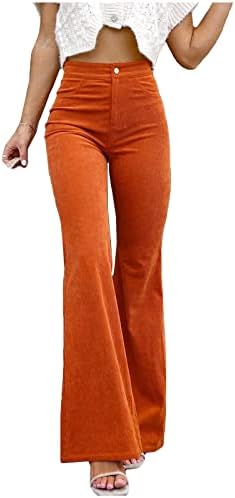 Панталони за жени bellbottoms slacks цврсти бои пакувања макси тенки пролет удобно паб на половината на половината убаво