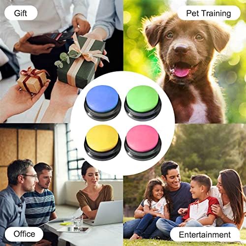 Копче за гласовно снимање, копчиња за кучиња за комуникација за обука за домашни миленици, 30 секунди што можат да се снимаат