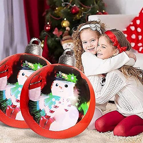 Нови украси за надувување на Божиќ, украсена топка, гигантски Божиќни украси за новогодишни елки, божиќни топки за надувување 23,6 инчи