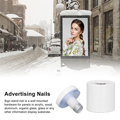 Рекламирање нокти, држачи застојни завртки за рекламни нокти за монтирање хардвер, 12 парчиња рекламирање стакло акрилик, застојот, декоративно