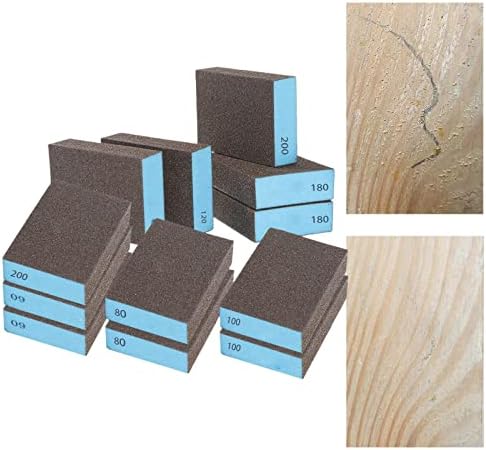 Генерички 12x сунѓер -пескарење блок сунѓер песок хартија курс за еднократно обработка на дрво