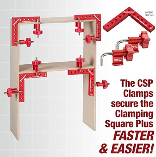 Вредновите за стискање на плоштад Плус, вклучуваат 8 стеги за CSP, 4 квадрати за стегање и систем за складирање на CSP Click-IT монтиран