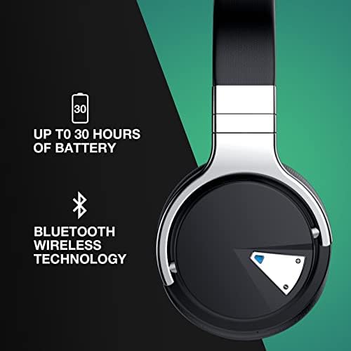 Аудонија Е7 Безжични Слушалки Со Микрофон Длабок Бас, Bluetooth Слушалки Преку Уво, Hi-Def Аудио, Удобни Чаши За Уши Од Мемориска