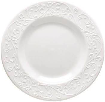 Ленокс Опал невиност врежана чинија со акцент, 0,90 lb, бело