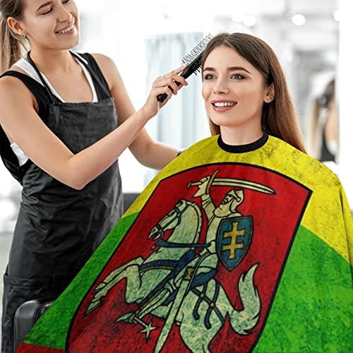 Литванско Знаме Бербер Наметка Професионална Престилка За Сечење Коса Фризер Кејп Барбер Додатоци За Мажи Жени