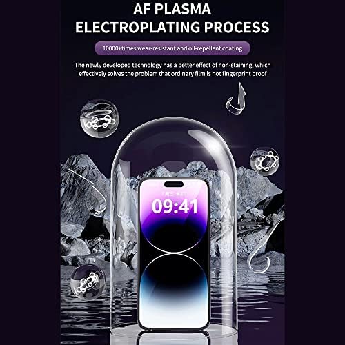 Xikesno  Дизајниран за iPhone 14 Pro Max Заштитник На Екранот [Авто Прашина-Елиминација] + [Комплет За Автоматско Усогласување], 9H