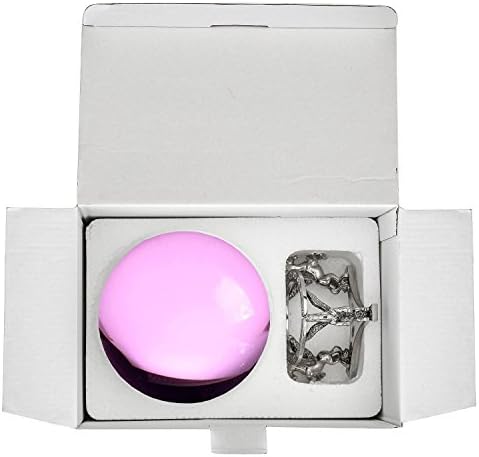 Амлонг кристално розова кристална топка 130мм, вклучувајќи и сребрен пегазус штанд