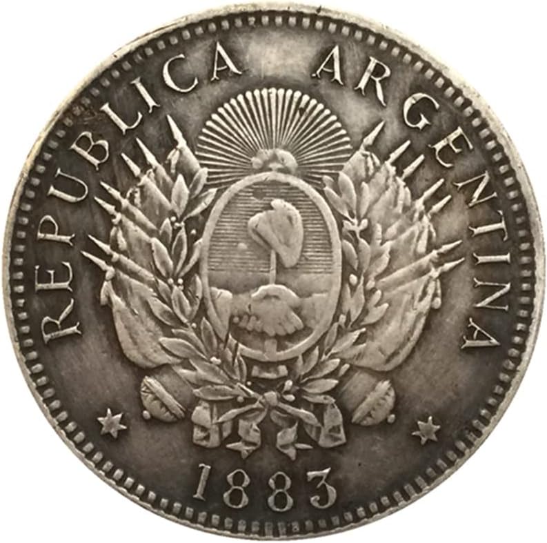 35мм Чист Бакар Сребрен Антички Сребрен Долар Монети Аргентина Монети 3 Различни Години Занаети