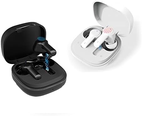 Paryejin Hismell Безжични ушни уши Bluetooth 5.2 со случај на полнење стерео звук длабок бас за спорт