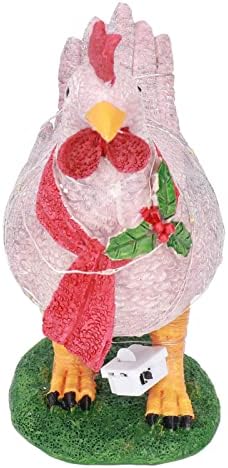 Нароето пилешки украси, иновативни орнаменти на 3Д смола на 3Д смола за Божиќна декорација за декорација на работната површина