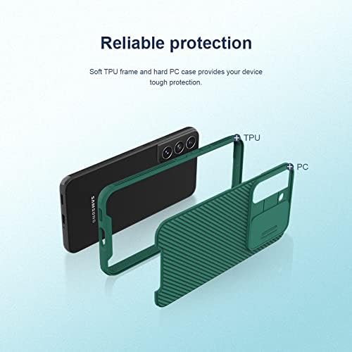 Samsung Galaxy S22 Плус Случај Со Заштитен Капак на Камерата &засилувач; Тенок Фит, Куќиште За Заштита На Камерата Само За Samsung