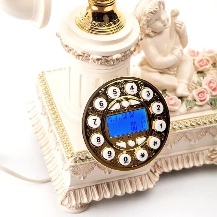 N/A Антички фиксни телефонски гроздобер фиксна кабелска картичка Европски бел изработен од лична карта за лична карта за лична