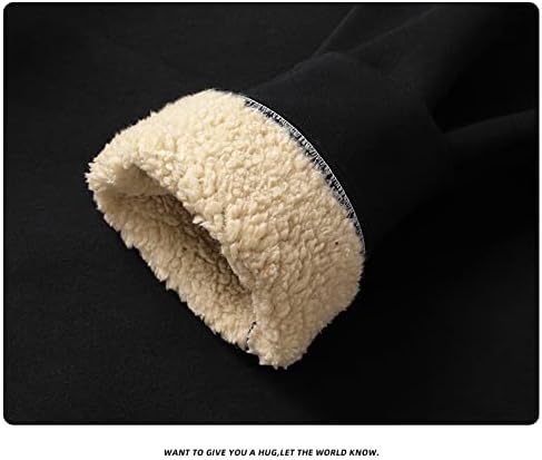 Зизм Зимска спортска облека со густа сет со качулка топла 2 парчиња манжетни мажи мода џогер сетови