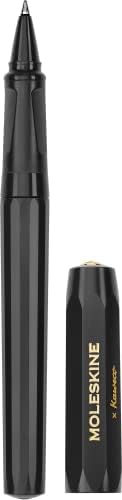 モレスキン Kawrollerpenbk MoleSkin x Caveco Roller Ballpoint Pen, водоснабдување, црна