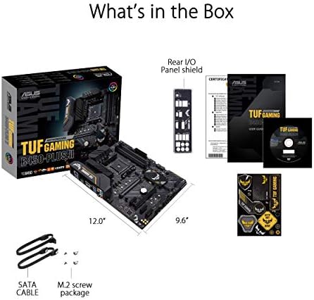 ASUS TUF Gaming B450-ПЛУС II AMD AM4, HDMI 2.0 b, USB 3.2 Gen 2 Тип-C, Bios Flashback, 256MB Bios Flash ROM, Аи Микрофон За Поништување На Бучава