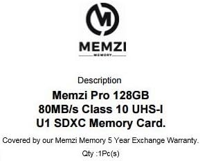 MEMZI PRO 128gb Класа 10 80MB/s Sdxc Мемориска Картичка За Sony Cyber-Shot DSC-HX20V, DSC-HX20, DSC-HX10V, DSC-HX9V, DSC-HX7V,