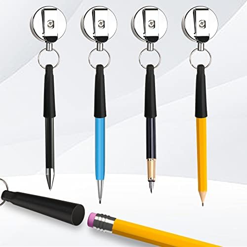Pasezenn 4 парчиња тешки држачи за влечење на моливче за влечење, идеален зафат за маркери и моливи за столар, еластичен држач
