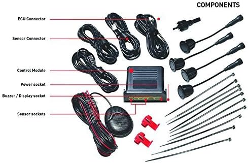 Audiovox PSB110 Резервна Копија На Системот За Сензори За Пречки; 4 Обратни Сензори; Должина На Жица Од 13' Buzzer; Прекинувач