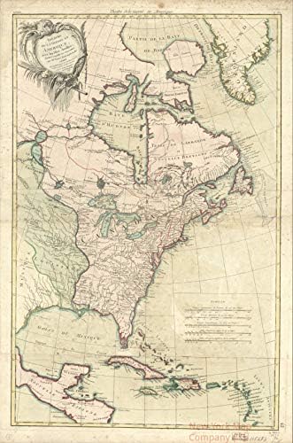 1779 мапа | Северна Америка | Театар де ла Гуер Ен Америк, АВЕЦ ЛЕС Антили; ПР