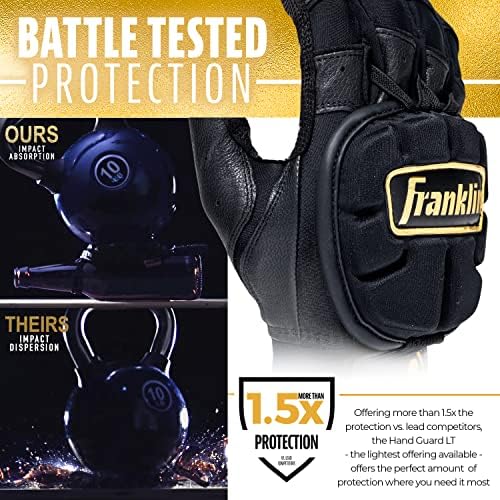 Френклин спортска бејзбол рака + чувар на зглобот - PRT LG Series Adult Hand + Заштитник на зглобот за капење - Заштитна рака, Shild Shield