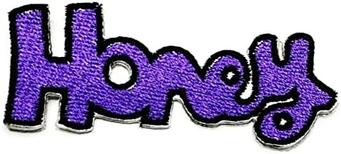Кленплус 3 парчиња. Мед Лепенка Виолетови Букви Налепници Занаети Уметност Поправка На Шиење Везено Железо На Шие На Закрпи За Значки