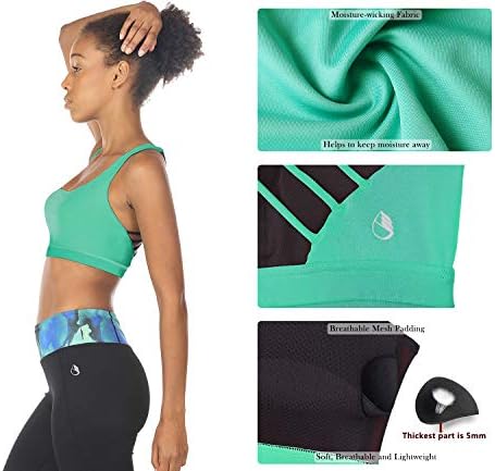 Спортски градници со ICIZONE за жени - Activewear Strappy Padded Guardout Yoga Tops Bra