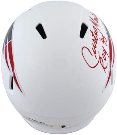 Патриотите Кертис мартин рој 95 Потпишаа Рамен Бел Шлем За Брзина Со Целосна Големина Пса-Автограмирани Шлемови ЗА НФЛ