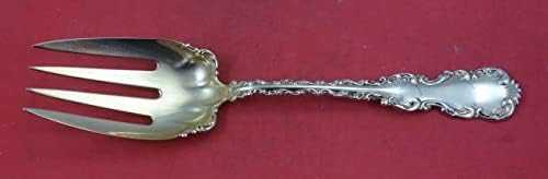 Луис XV од Витинг Горхам Стерлинг Сребрена салата што служи вилушка Вермеил 9 “