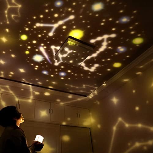 Petyoung Star Sky Sky Night Lamp For Didds Момци и девојчиња, Детска проекција ротирачка светло за проекција за деца Спална соба starвездени